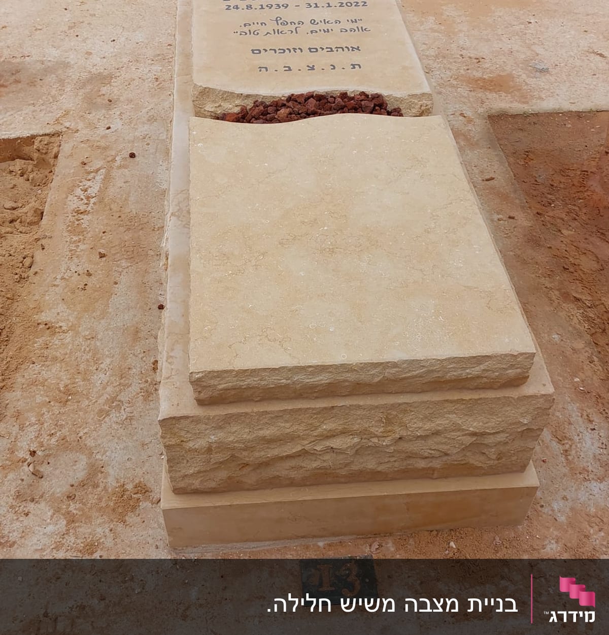 מצבות אבן עם כיתוב בעברית בבית קברות